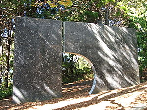 Rudderstone, by Dennis O'Connor, one of many sculptures in the Garden