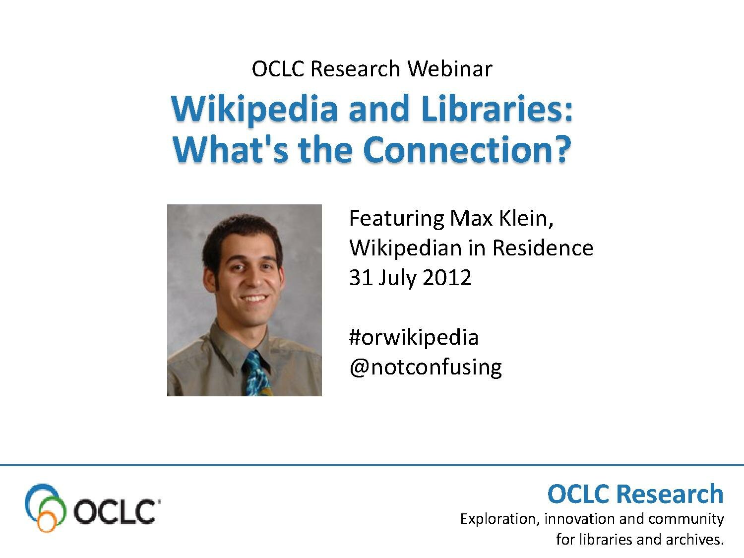 Wikipedia and Libraries - The Connection