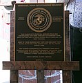 Marine Corps plaque for Yemassee Train Station.