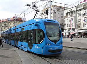 Crotram TMK 2200 tram (#2237) in Zagreb, Croat...
