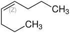 Strukturformel von cis-4-Octen