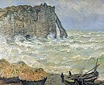 "Étretat, mer agitée" (1883) Claude Monet - Musée des Beaux-Arts de Lyon (W821)