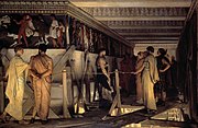 Phidias Showing the Frieze of the Parthenon to his Friends, 1868 painting by Lawrence Alma-Tadema