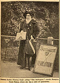 Sophia Duleep Singh selling The Suffragette in 1913.