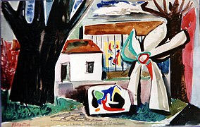Estudio de Fernand Léger en Gif- sur- Yvette (guache, 1955)