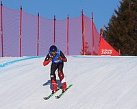 Thomas Kolly beim Team-Ski-Snowboard-Cross-Wettbewerb