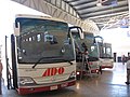Marcopolo buses in ADO livery at Valladolid, Mexico