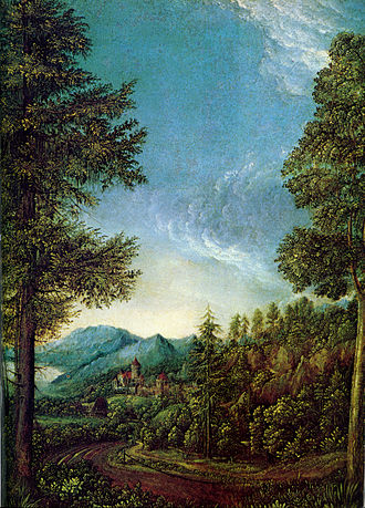 Albrecht Altdorfer: Donaulandschaft mit Schloss Wörth(um 1522) 