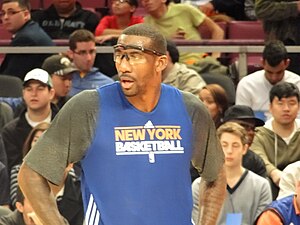 AMar'e Stoudemire at the New York Knicks' open...