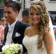 A newly married Assyrian couple Assyrian wedding, Mechelen.jpg