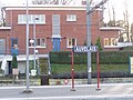 La gare d'Auvelais, vue de la rue Docteur Romedenne.