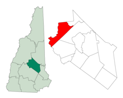 Location in Belknap County, نیو ہیمپشائر