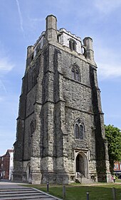 The 15th-century bell tower Bell Tower Chichester (5696047433).jpg