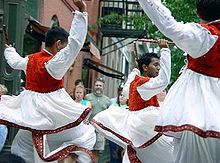 Cornell students performing a Raas, a traditional folk dance from India, in 2008 Bhangra.JPG