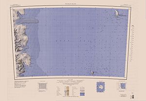 Karte der Scott-Küste von 1962 mit dem Oates-Piedmont-Gletscher in der Mitte des westlichen Kartenrandes zwischen Nordenskjöld-Eiszunge und Fry-Gletscher