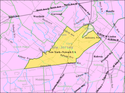 Census Bureau map of Clark, New Jersey