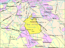 Census Bureau map of Washington Township, Gloucester County, New Jersey