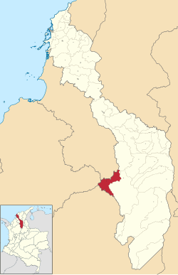 Vị trí của khu tự quản San Jacinto del Cauca trong tỉnh Bolívar