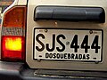 new version File:License plate Dosquebradas Colombia 2008 series Y