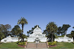 Conservatory of Flowers, Golden Gate Park, San Francisco, California, 1878.