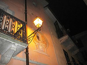 Scorcio notturno di Via Cavour - Palazzo Rabino.