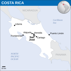 Location of Costa Rica