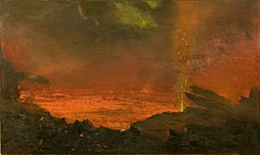 ハレマウマウ火口、火の湖(1888)