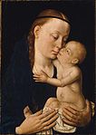 Dieric Bouts, Vierge à l'Enfant, vers 1455-1460, 21,6 × 16,5 cm, Metropolitan Museum of Art[24].