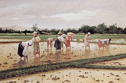 Fabian de la Rosa, Women working in a rice field.jpg