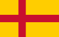 Nordens flag er gult med rødt kors.