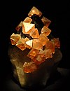休斯頓自然科學博物館卡倫寶石和礦物館展出的螢石晶體