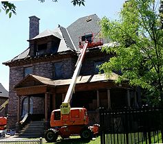 Acacia's former Kaph Chapter mid-renovation (Richardsonian Romanesque)