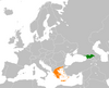 Location map for Georgia (country) and Greece.