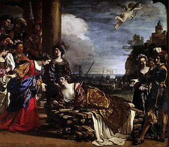 Morte de Dido, de Guercino.