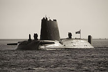 HMS Astute, the first Astute-class nuclear submarine HMS Astute Arrives at Faslane for the First Time MOD 45150806.jpg