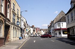 Uma rua em Malmesbury
