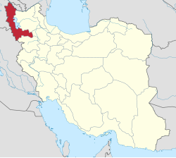 Location of West Azerbaijan province in Iran