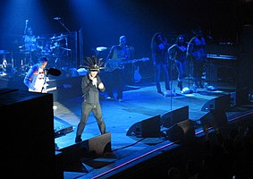 Jamiroquai performing at the Congress Theater, Chicago in October 2005