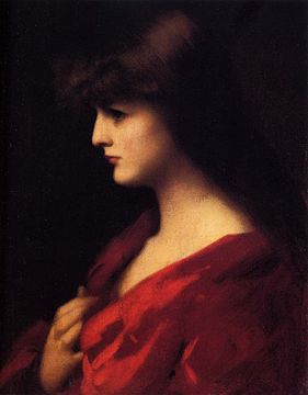 אשה באדום