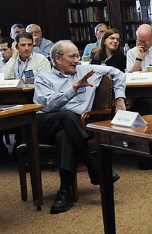 John Lewis Gaddis speaks to U.S. Naval War College (NWC) faculty during the Teaching Grand Strategy workshop at the NWC 120816-N-LE393-023 (7796812032) (cropped).jpg