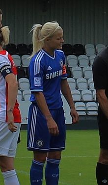 Captaining Chelsea in July 2014 Katie Chapman 2014 (cropped).jpg