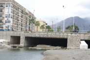 River Monterroso Culvert outfall on the beach