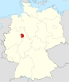 Tyskland, beliggenhed af Paderborn markeret