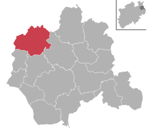 Poziția orașului Bad Salzuflen pe harta districtului Lippe
