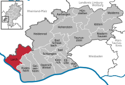 Läget för Lorch i Rheingau-Taunus-Kreis