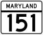 Maryland Route 151 marker