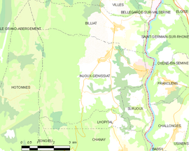 Mapa obce Injoux-Génissiat