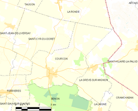 Mapa obce Courçon