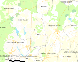 Mapa obce Quantilly
