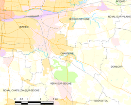 Mapa obce Chantepie